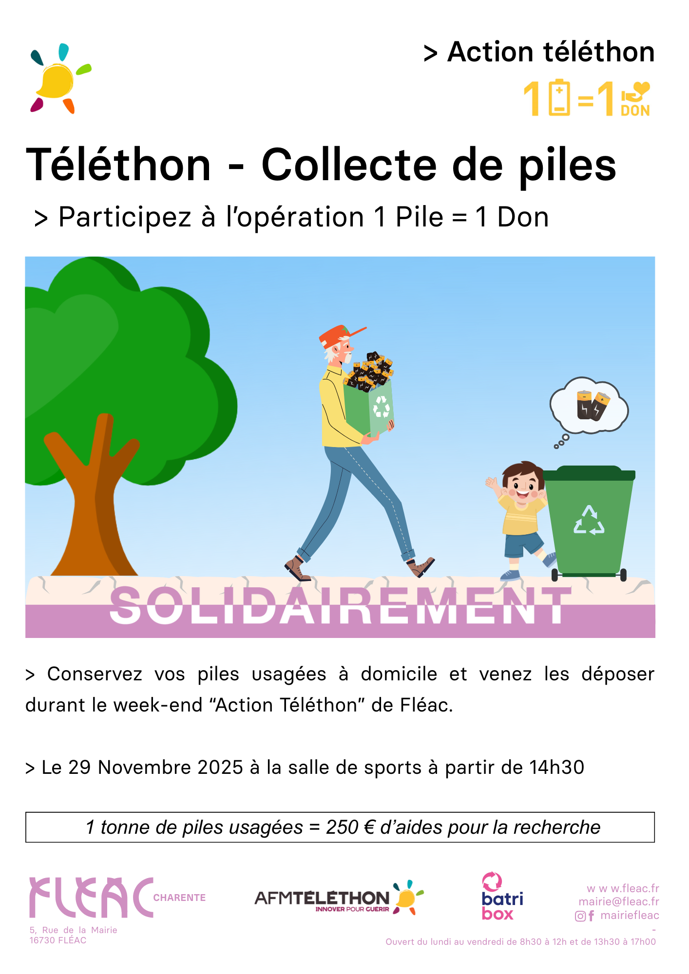 Téléthon – Collecte de piles (2)