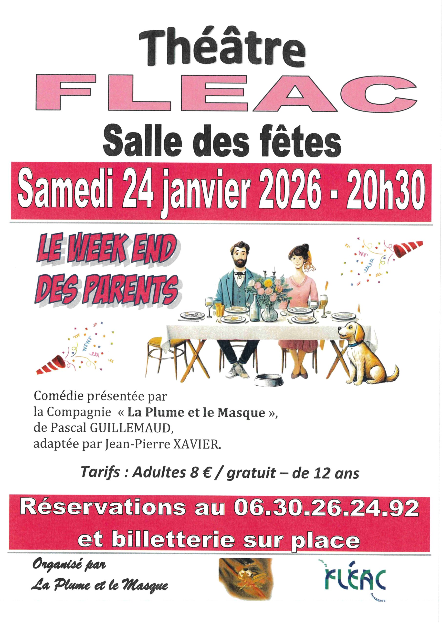 Affiche theatre plume et le masque 2026