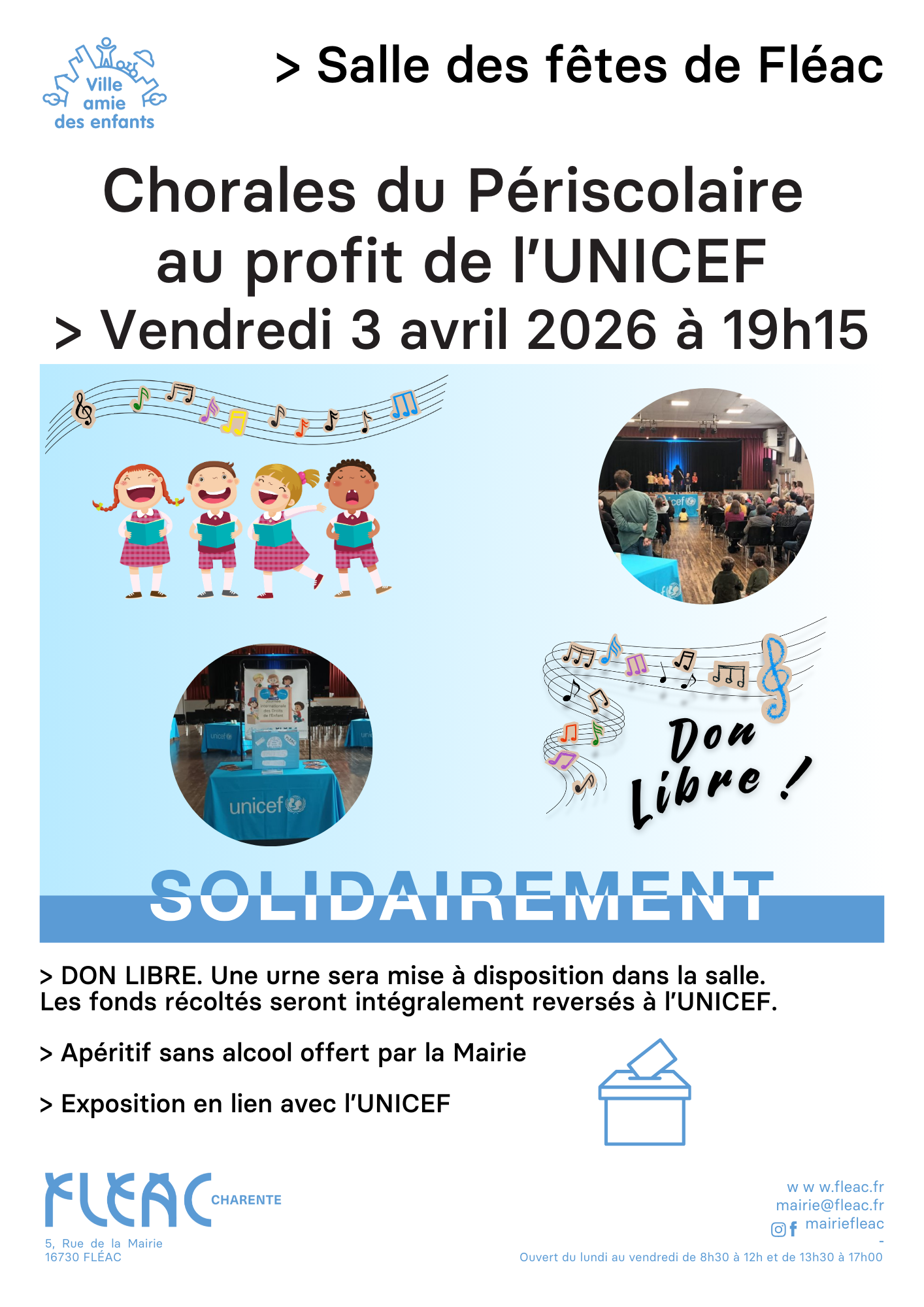 Affiche Soirée UNICEF 2026